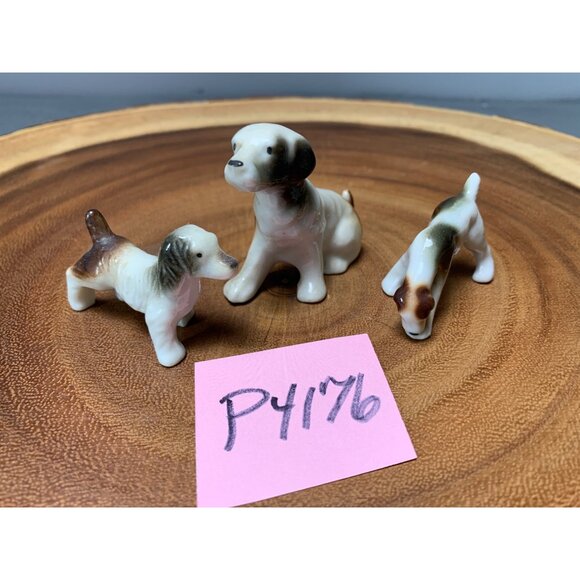 Vintage Japan Porcelian Dog Figurines Trio - Picture 11 of 11